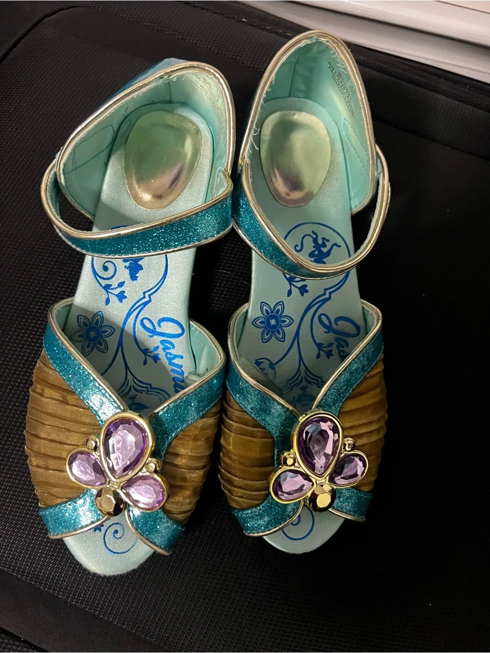 Disney Princess Jasmine Purple Engagement Gown Costume  - Size 9/10 incl shoes